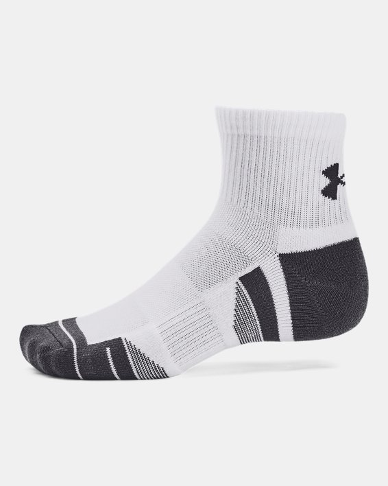 Unisex sokken UA Performance Tech Quarter – 3 paar, White, pdpMainDesktop image number 3